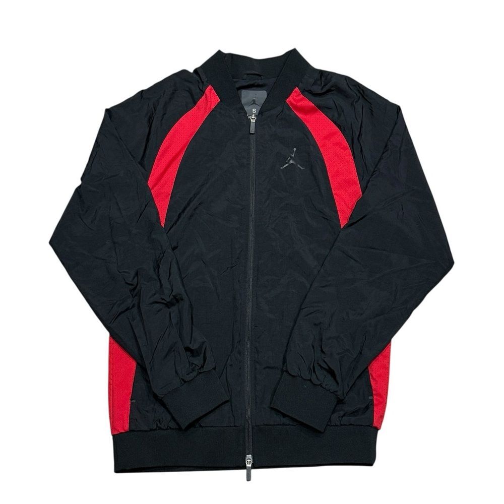 Nike Air Jordan JSW Wings Black Red Woven Vented Jacket 843100-016 Men’s Sz S